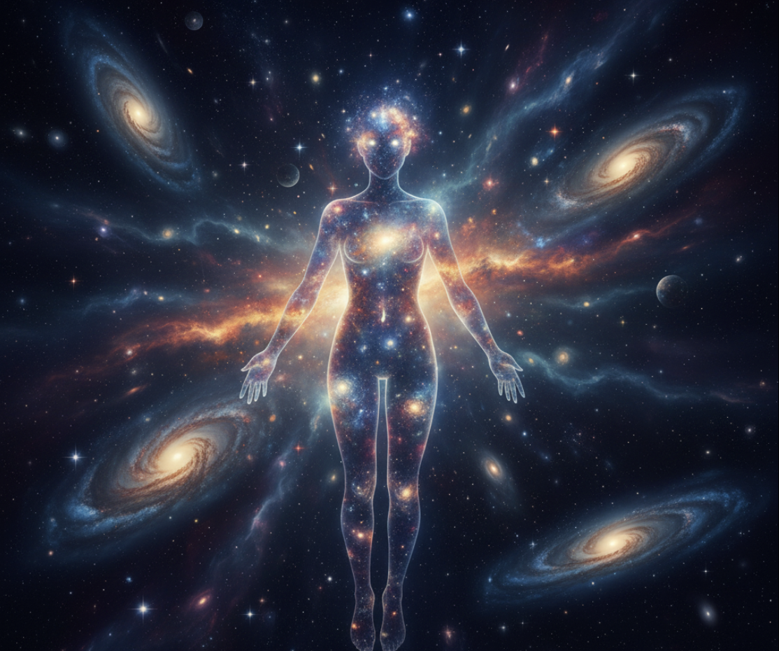 Cosmic Being - AI image transformation example
