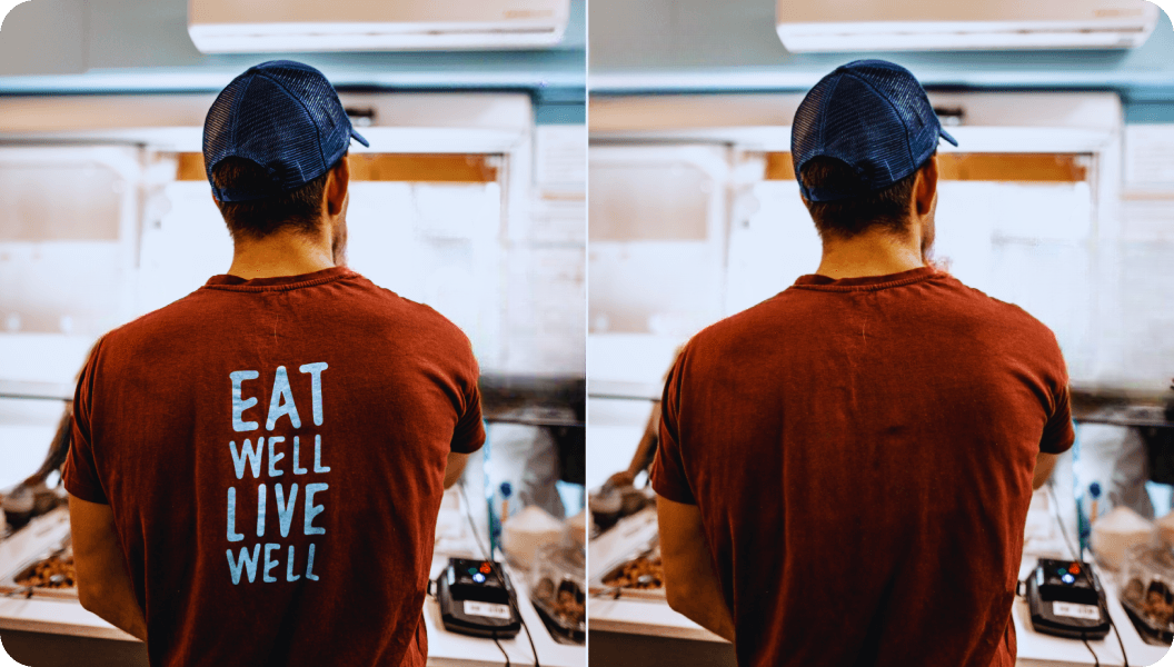 Remove Text - AI image transformation example