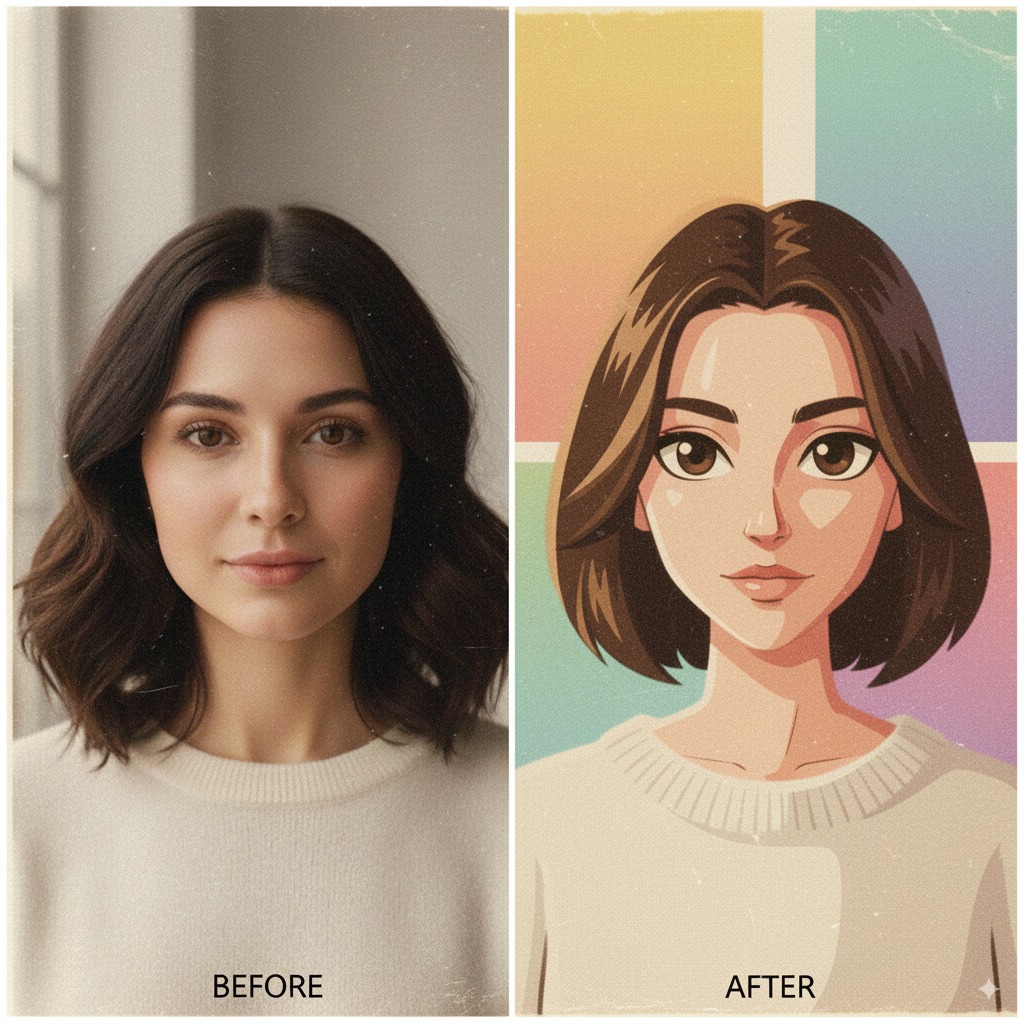 Vintage Style - AI image transformation example