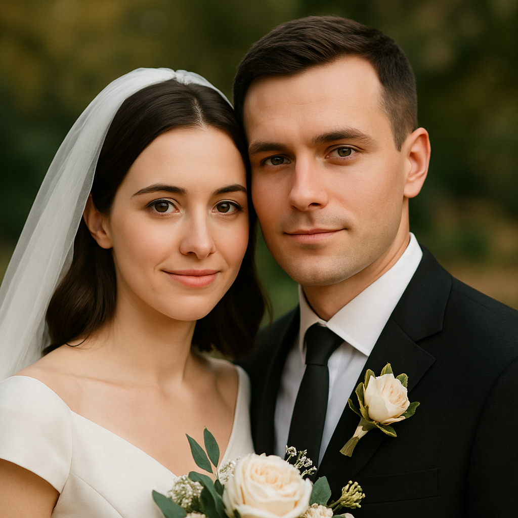 Wedding Photo Editor - AI image transformation example